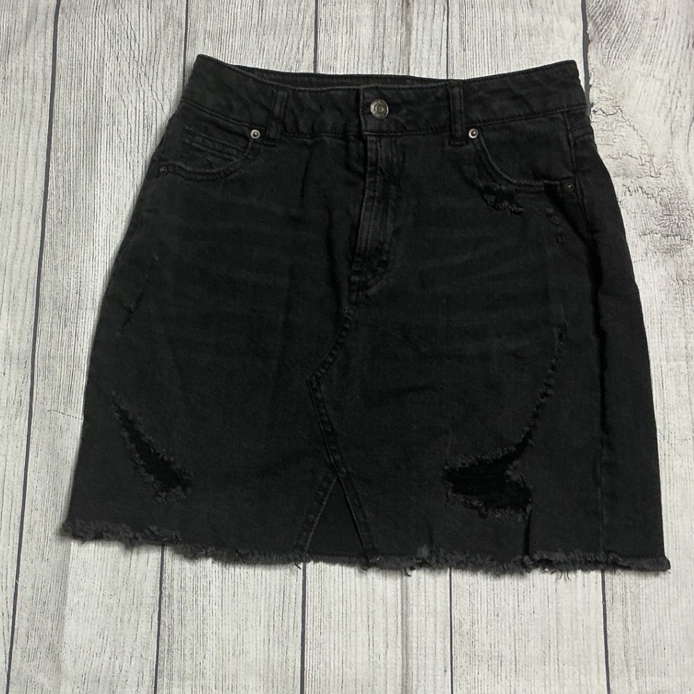Wild‎ Fable Distressed Acid Wash High Waist Denim Skirt Women 4 GUC